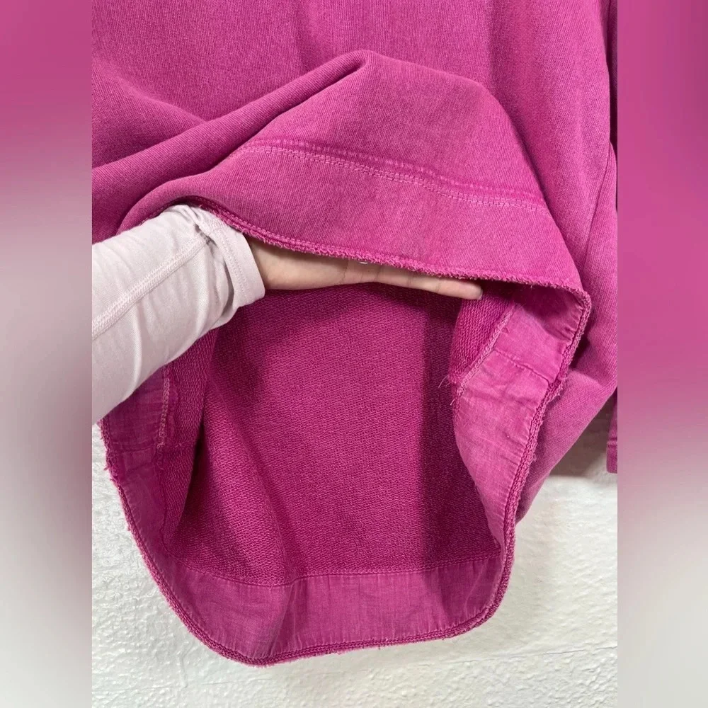 Anthropologie Pink Round Neck 3/4 Sleeve Pullover Sweatshirt Women’s XS - Picture 6 of 11